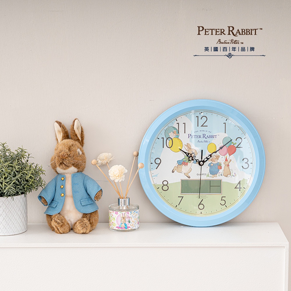 【世豐】PETER RABBIT 比得兔電子雙顯鐘 - 比得兔歡樂時光 ( 正版授權 ), , large