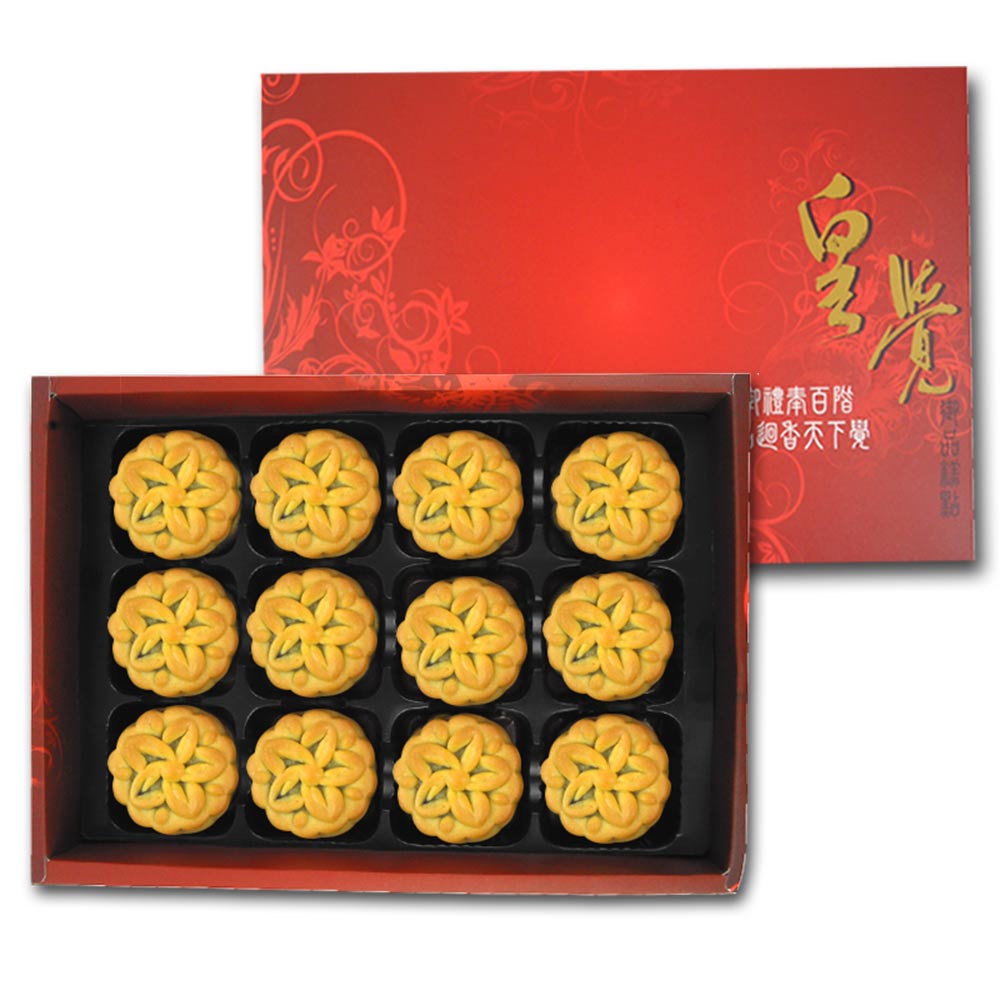 [永全鑫]皇覺 臻品系列-廣式小月餅12入禮盒組*3, , large