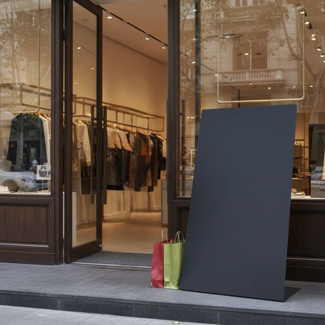 【 SHAONIANNA.TW 】霧黑金屬形象展示架｜店面入口立式看板、門市金屬廣告展示架, , large
