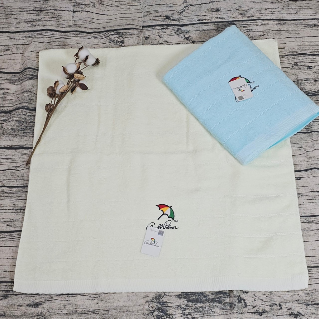 [凱美棉業] MIT台灣製 雨傘牌 刺繡LOGO浴巾 頂級12兩超厚實 淡雅淺色白線條款, , large