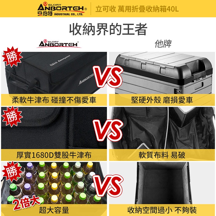 【安伯特】立可收 萬用折疊收納箱(收納箱 居家 車載收納 露營野餐), , large