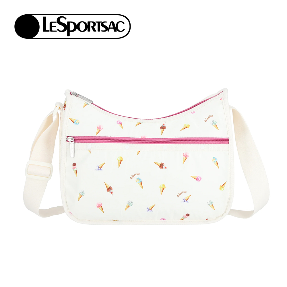 Lesportsac Classic Hobo 經典斜背包 側背包 旅用通勤包 送禮 禮物 推薦 女包(繽紛冰淇淋), , large