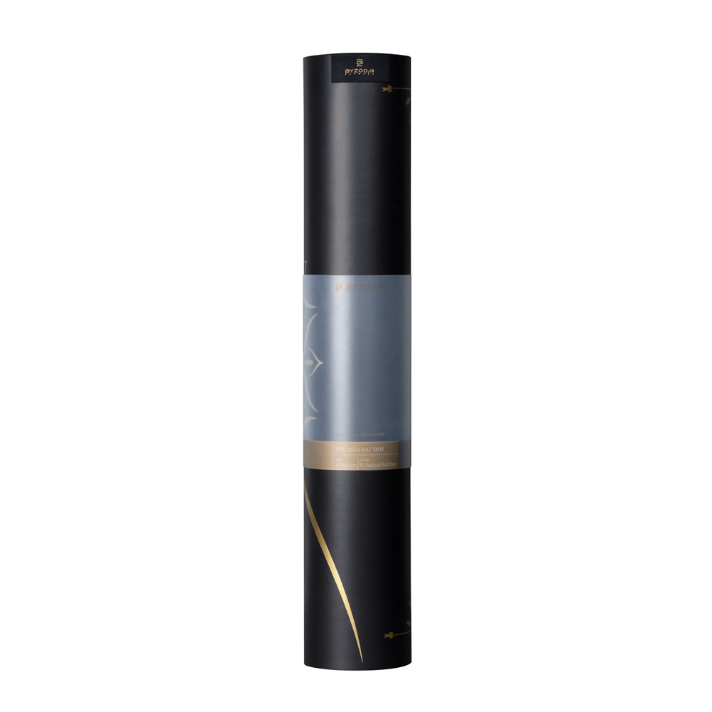 PU Natural Rubber Yoga Mat 5mm (black), , large