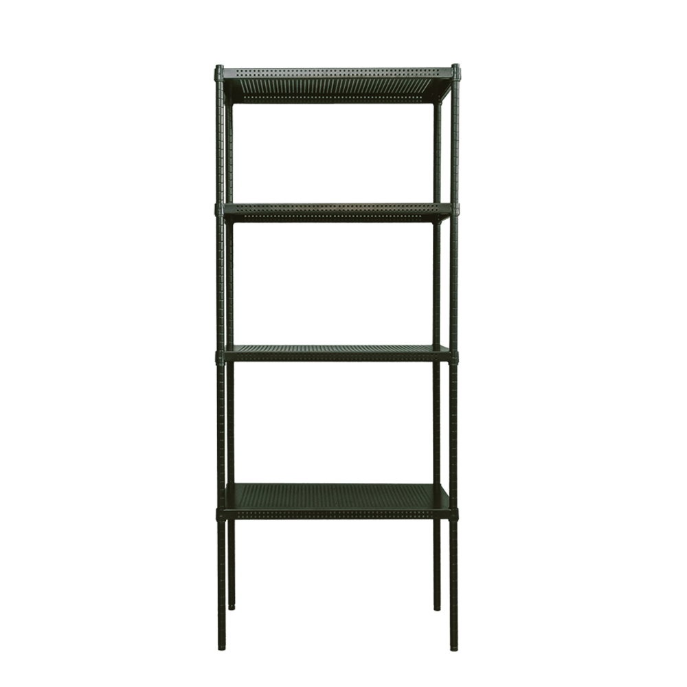 【Y HOUSE】75x45x180cm perforated plate four-layer rack perforated plate rack iron rack - black paint, , large