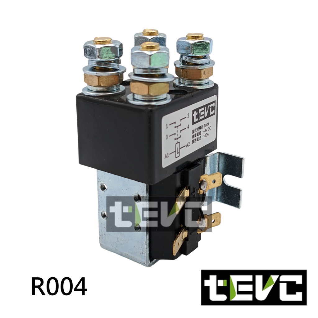 《tevc》R004 直流接觸器 兩路 常開 大電流 繼電器 100A 電動車 球車 代步車 DC 48V, , large