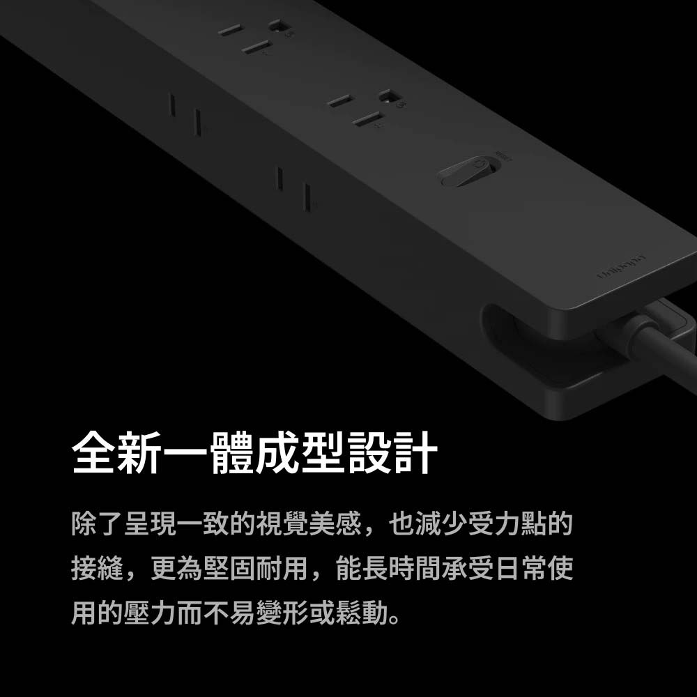 【山水之寶】Unipapa 100W 有序延長線超充版 180cm＋三孔TYPE-C PD快充 GaN氮化鎵技術 過載保護, 白色, large