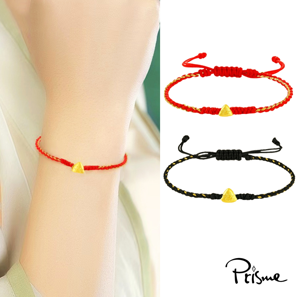 【Prisme Gold】黃金手鍊 粽子 編織手鍊 二入對組 (金重：約0.02錢&plusmn;0.01), , large