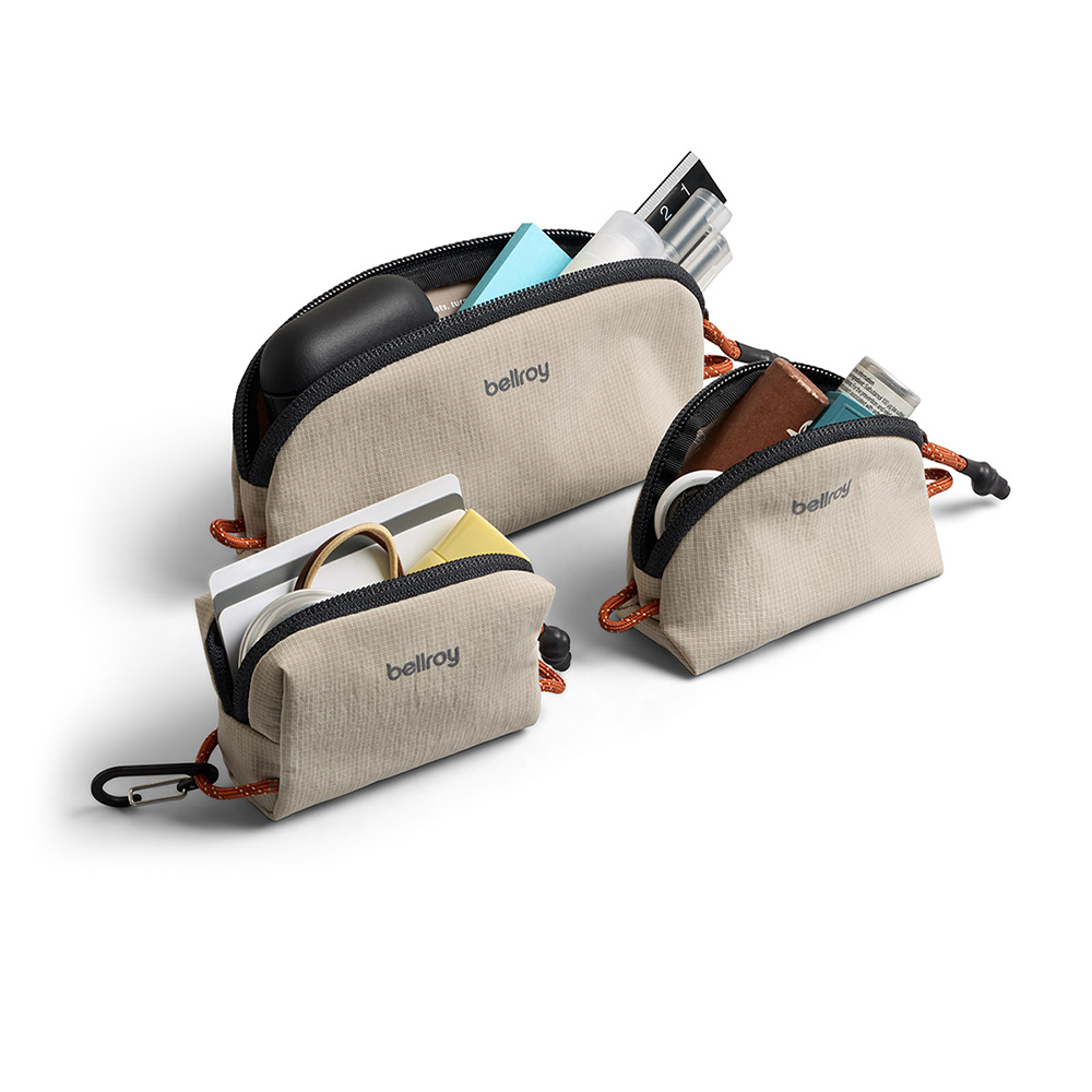 Bellroy Lite Pocket Trio 輕量收納包三件組 耳機包 收納掛件 吊飾包 零錢包 禮物 送禮 推薦(灰白色), , large