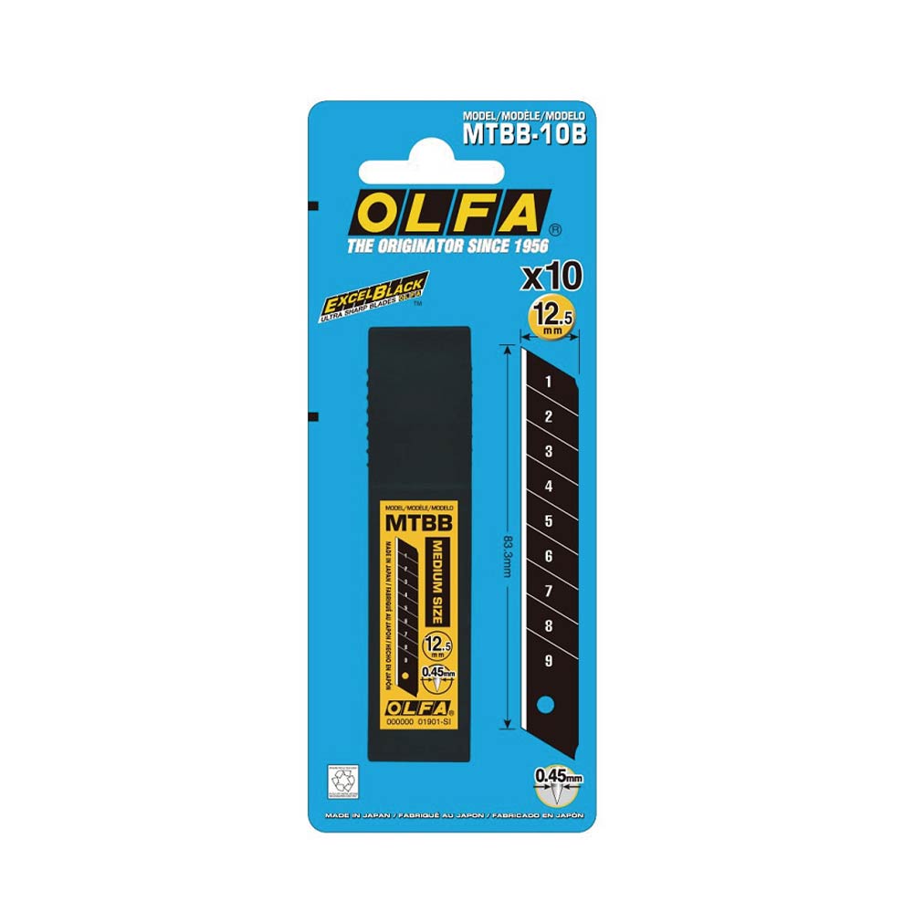 【OLFA】新款中型超銳利 美工刀XMT-1/3BB型替換 美工刀片 10片裝/組 MTBB-10B, , large