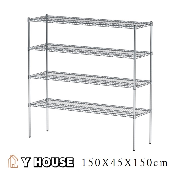 【Y HOUSE】150x45x150公分 荷重型四層鐵架 耐重層架 荷重型鐵力士架, , large