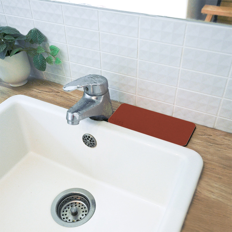 【Monster】 Soft Diatomaceous Earth Washbasin Absorbent Mat (19x10cm) &ndash; Exotic Rose, , large