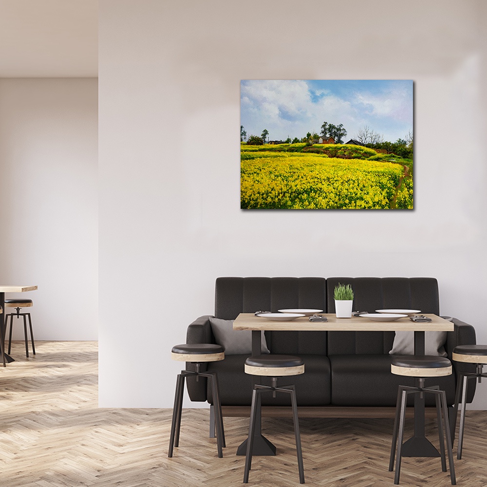【御畫房】油菜花 國家一級畫師手繪油畫60&times;80cm(VF-02), , large