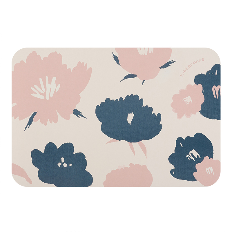 【Monster】 Soft Diatomaceous Earth Absorbent Mat &ndash; Dreamscape Series (60x40cm) &ndash; Graceful Floral Realm, , large