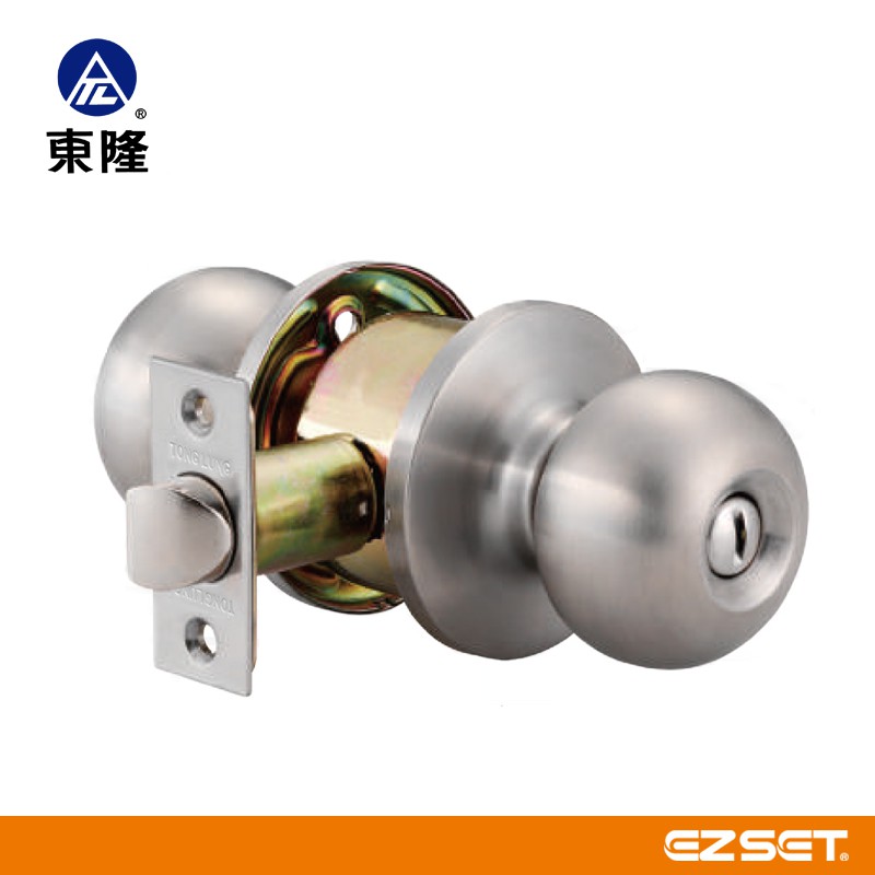 喇叭鎖 鋁門鎖 東隆牌 3030型 浴廁鎖 N3030 裝置距離60mm 圓柱型鎖 握把鎖 浴室 廁所, , large