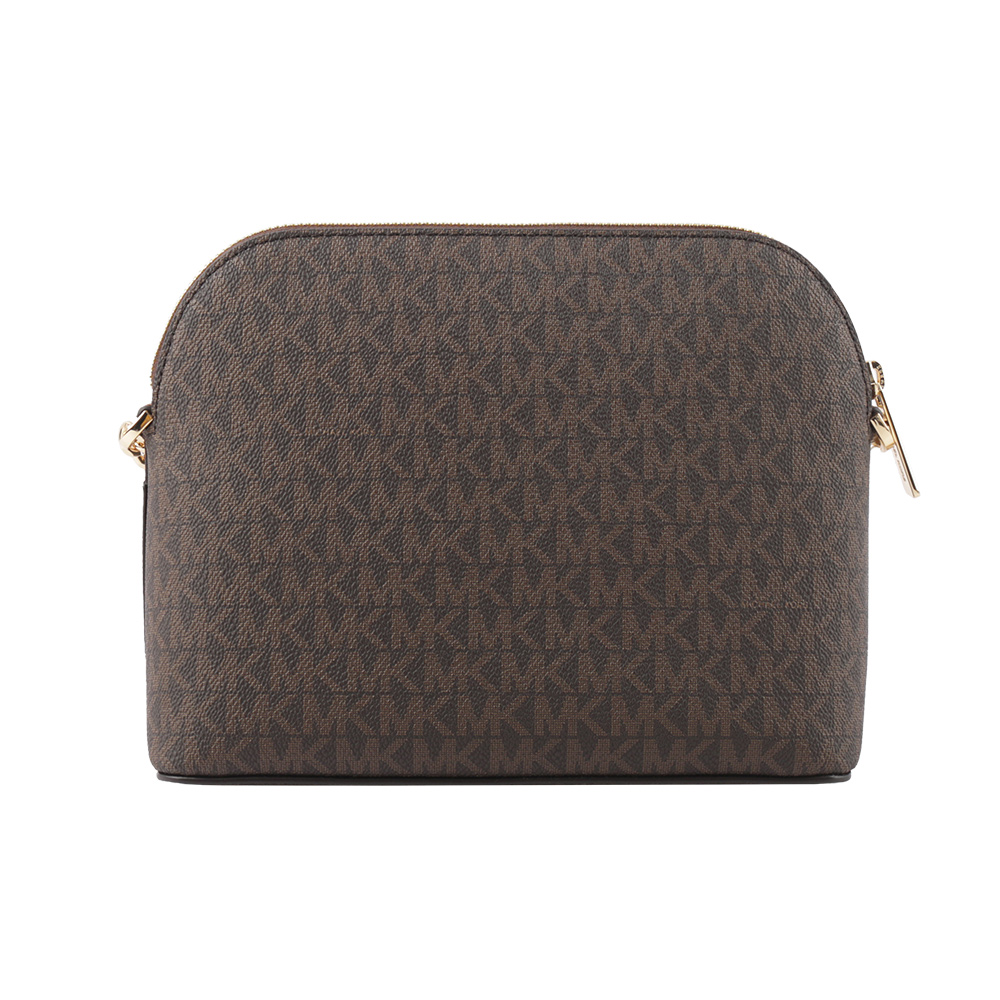 Michael Kors 金字滿版塗層帆布口袋貝殼包/咖啡色, , large