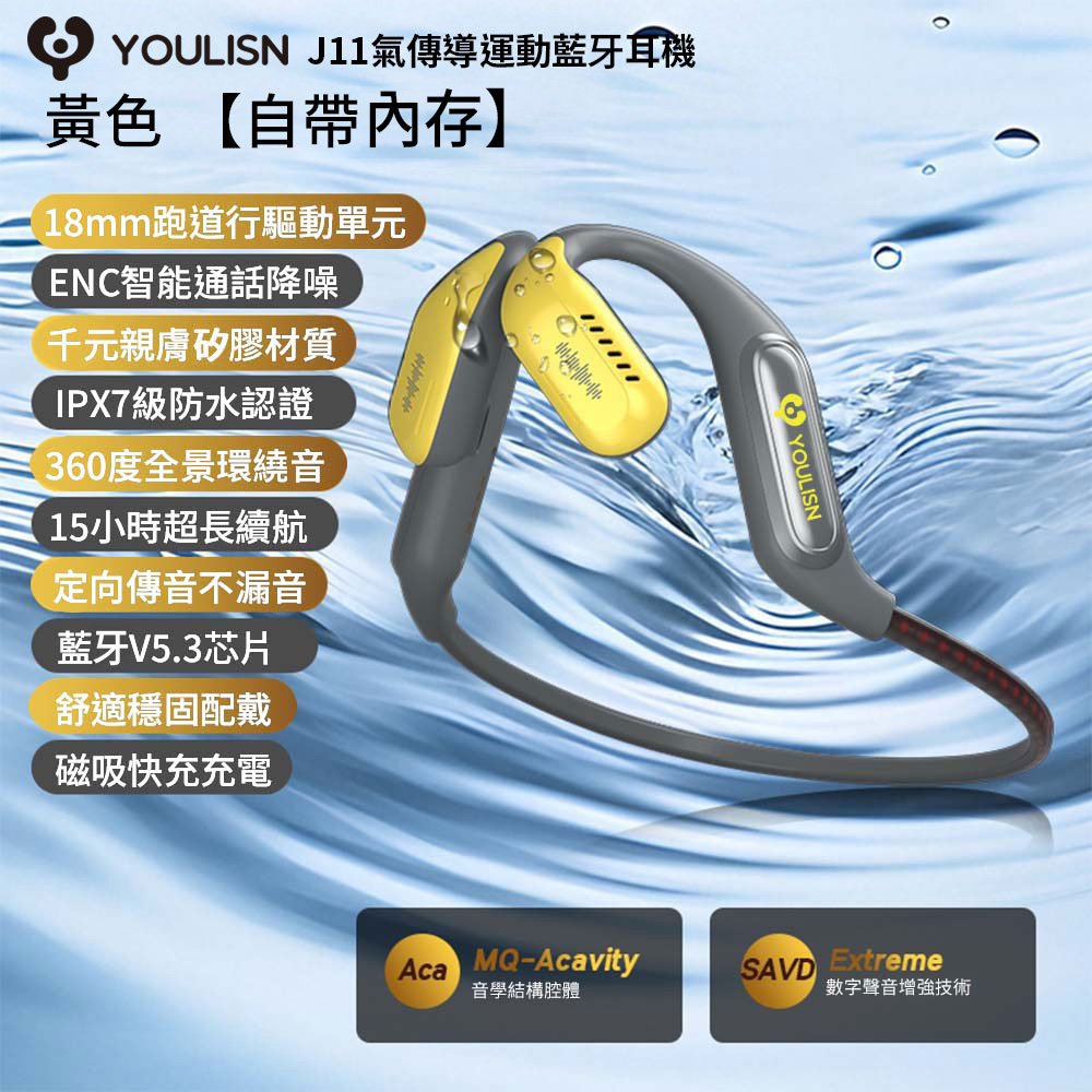 【YOULISN】J11 Air Conduction Waterproof Sports Bluetooth Headphones, , large