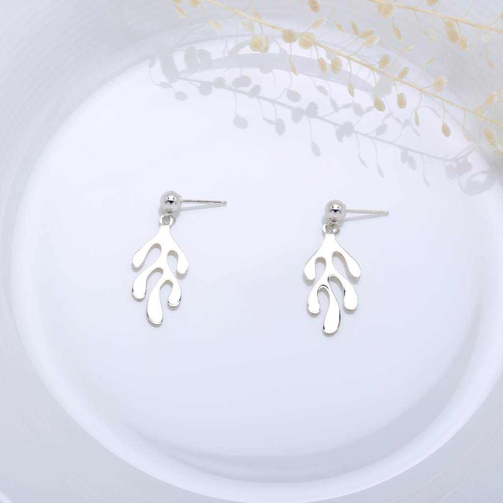 【Angel & Me】Cute Seaweed 925 sterling silver earrings birthday gift, , large