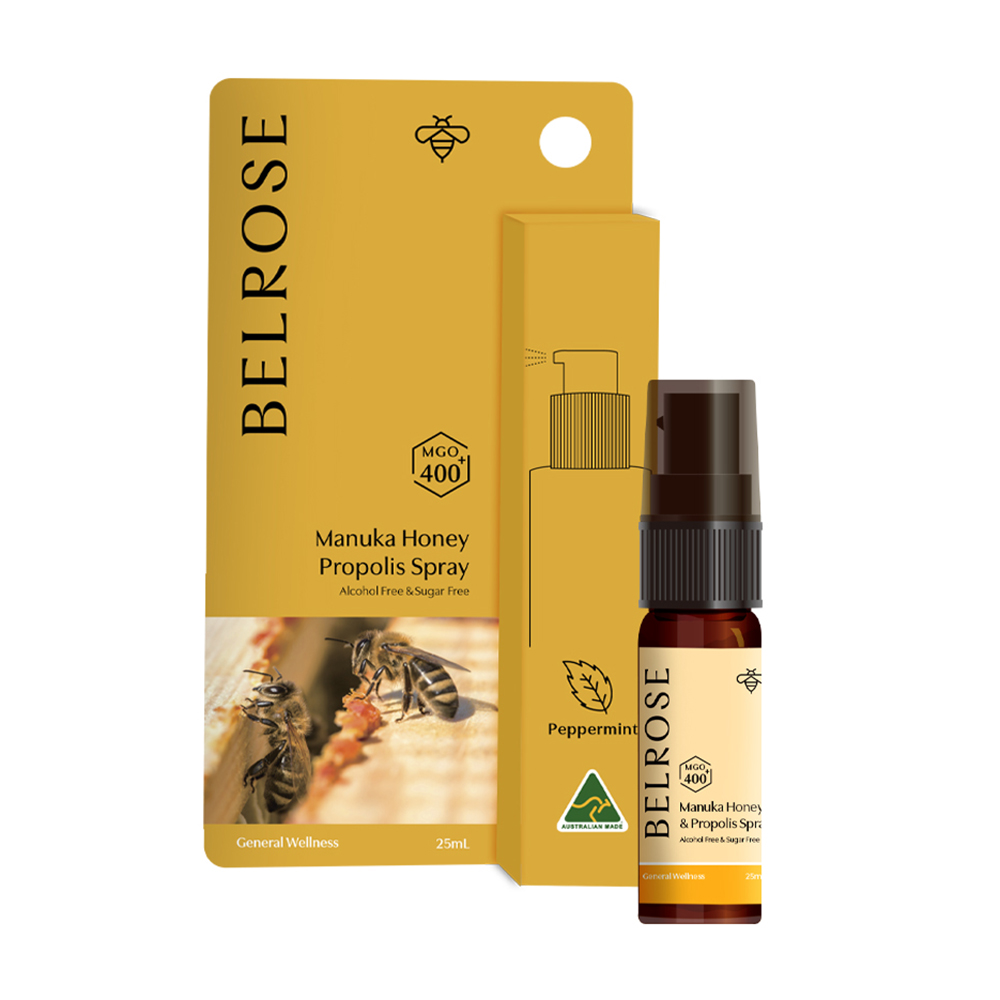 【Belrose】麥蘆卡蜂膠口腔噴劑-(4 入組  25ml/瓶), , large