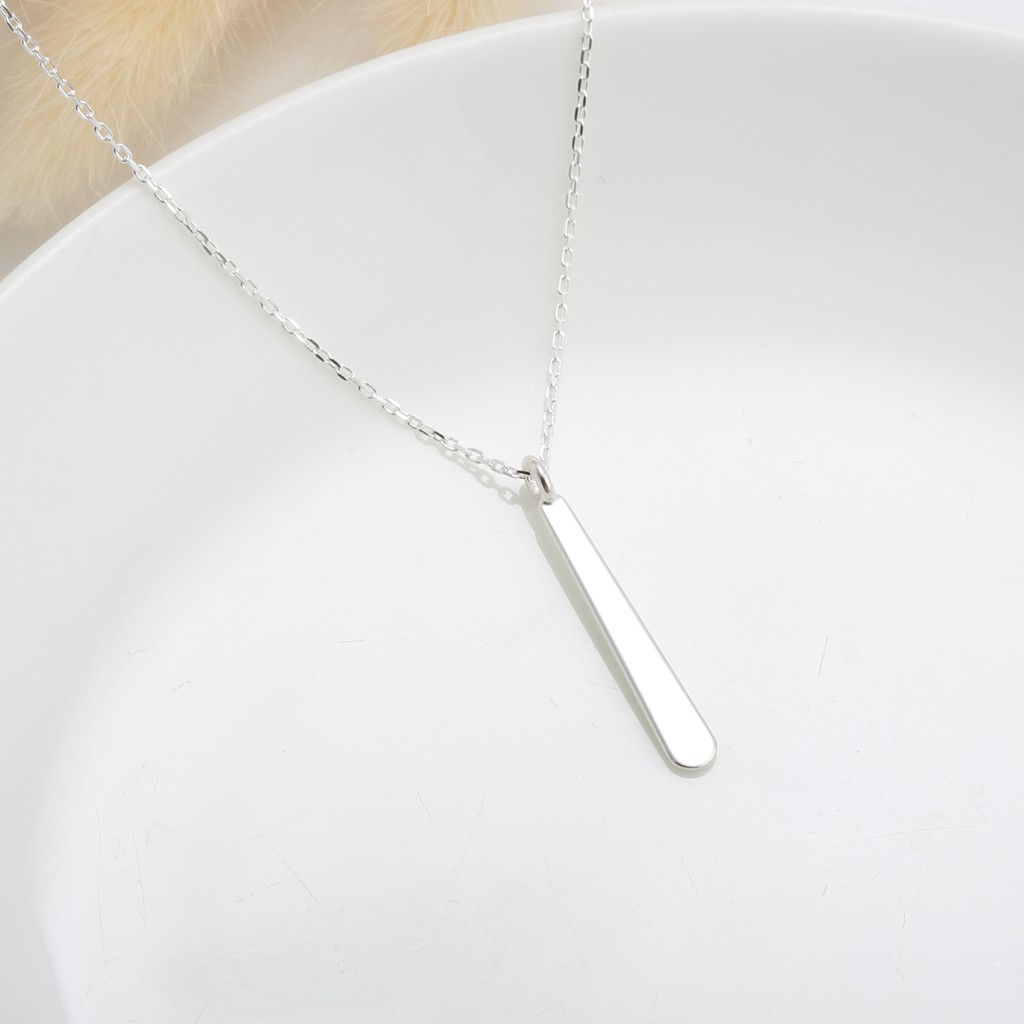 【Angel & Me】Simple Stick Bar s925 sterling silver necklace Birthday gift, , large