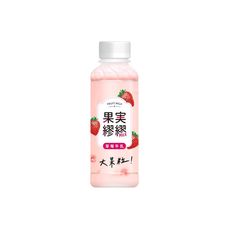 果實繆繆大果粒牛乳(草莓)300ml, , large