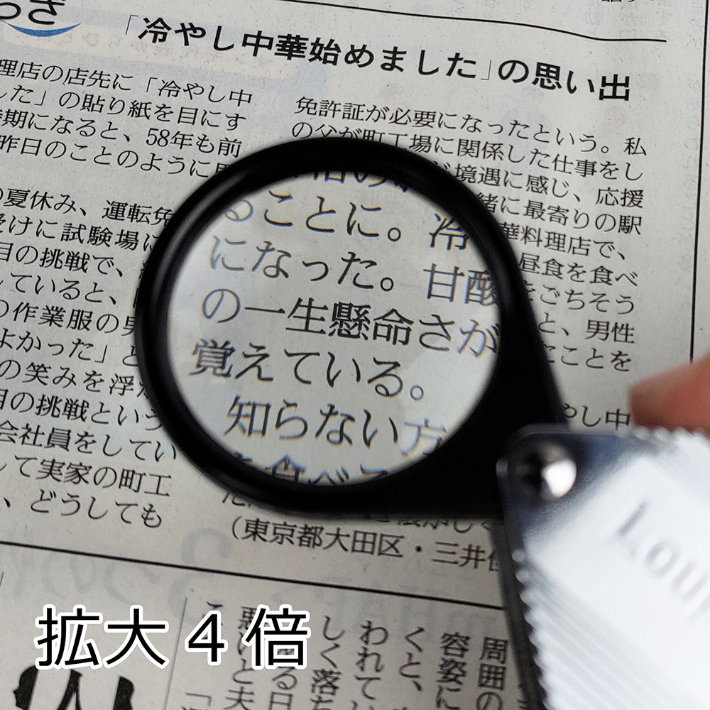 [日本 I.L.K.] 4x/12D/36mm 日本製金屬殼攜帶型放大鏡 7950, , large