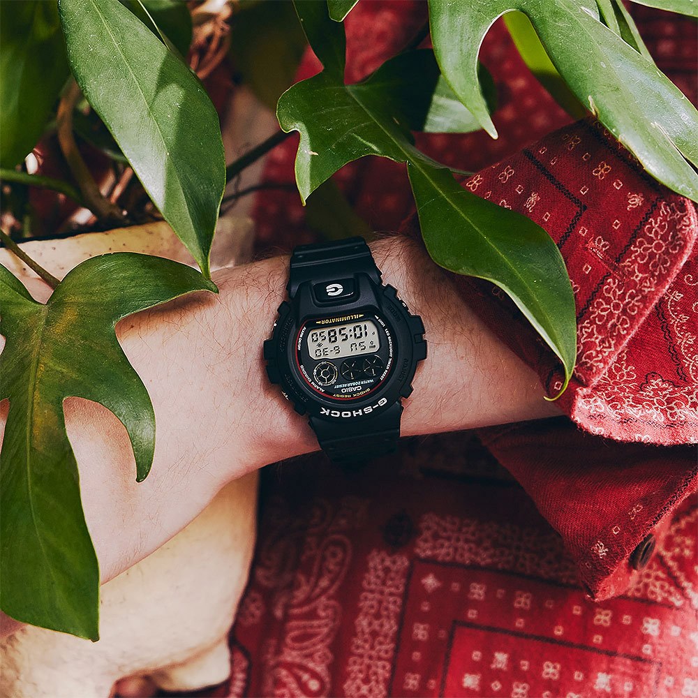 CASIO 卡西歐 G-SHOCK 經典配色電子錶 學生錶 手錶-黑 DW-6900RL-1, , large