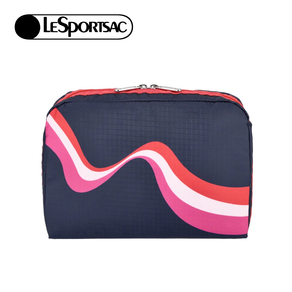 Lesportsac Extra Large Rectangular Cosmetic 加大型化妝包/ 復古波浪, , large