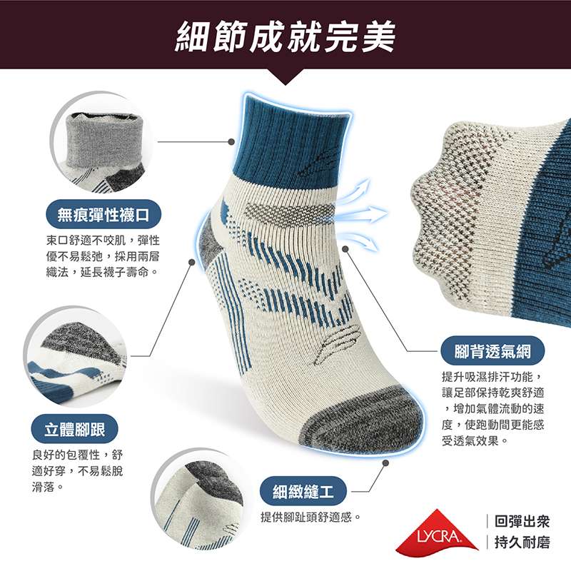 [FAV] 美麗諾羊毛中筒厚底登山襪 PRO級 (1雙)-型號:88, , large