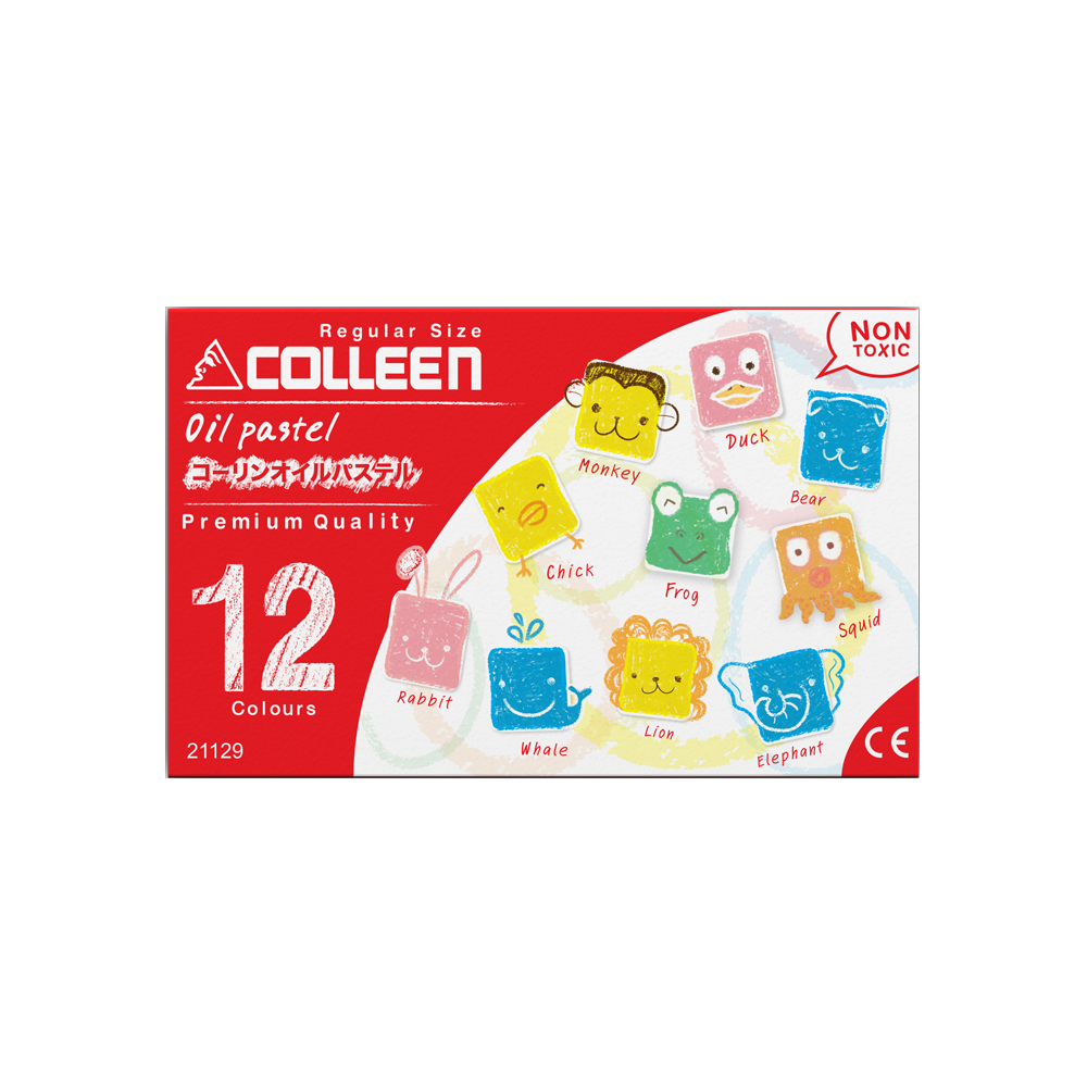 【COLLEEN】可力油性粉蠟筆 12色 / 盒 21129, , large