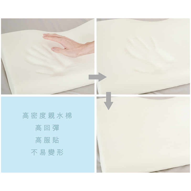 ［熊棉］夢行安睡適眠枕｜親水棉 枕頭 偏低款 高科技 服貼 慢回彈, , large