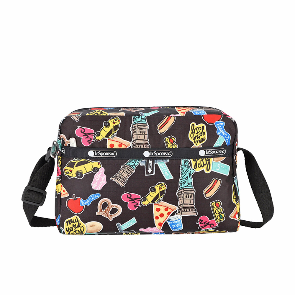 Lesportsac Daniella Crossbody 拉鍊斜背包 側背包 通勤隨身包 送禮 禮物 推薦 女包(紐約城市)L262-2434P-HG79, , large