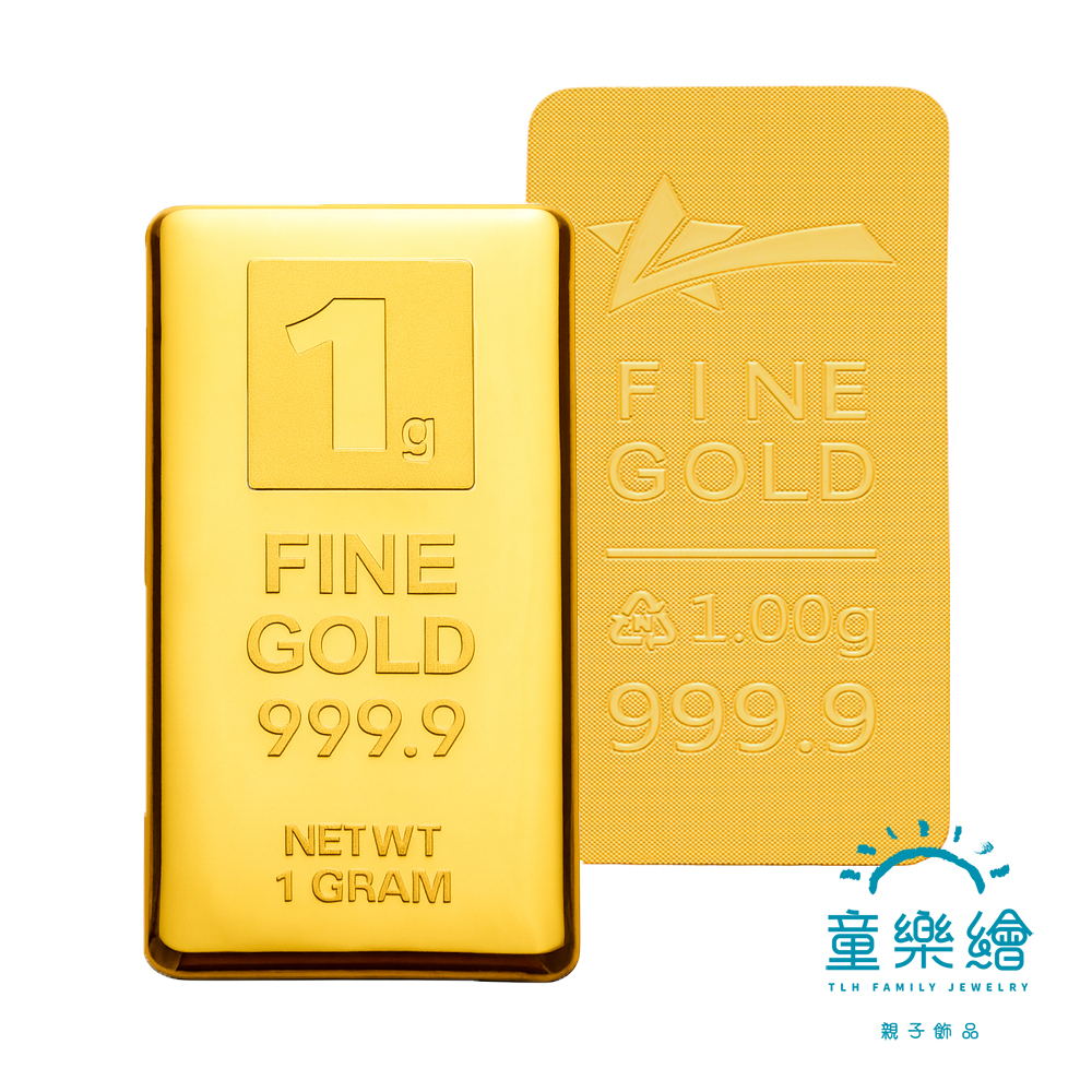 【童樂繪金飾】黃金9999純金 1克 1g金磚/金條 幸運星LuckyStar (一公克金塊 投資/收藏/保值), , large