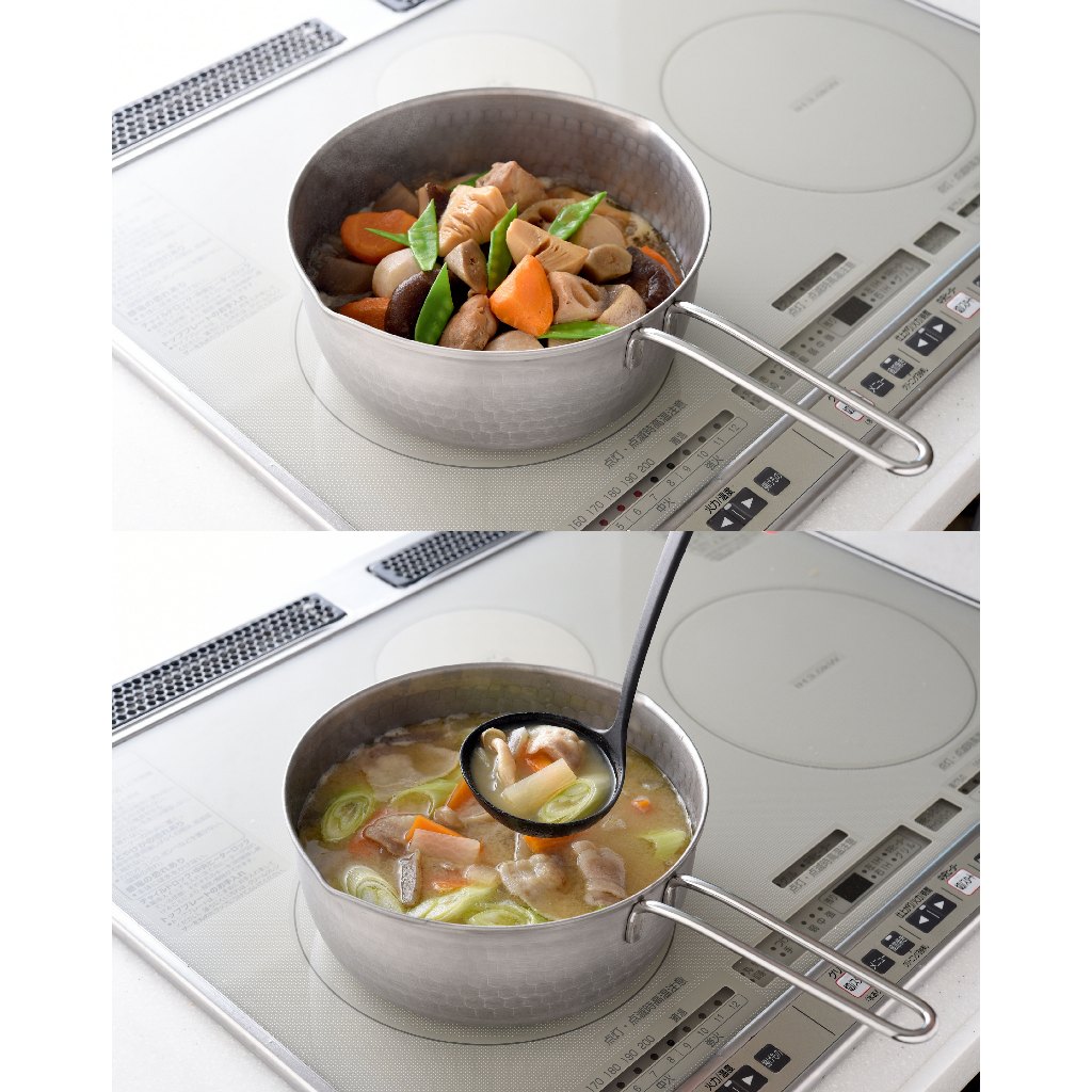 日本Arnest 日本製不銹鋼雙口雪平鍋-20cm(2.4 L / 電磁爐可用 / IH爐 /不挑爐具 /單手鍋), , large