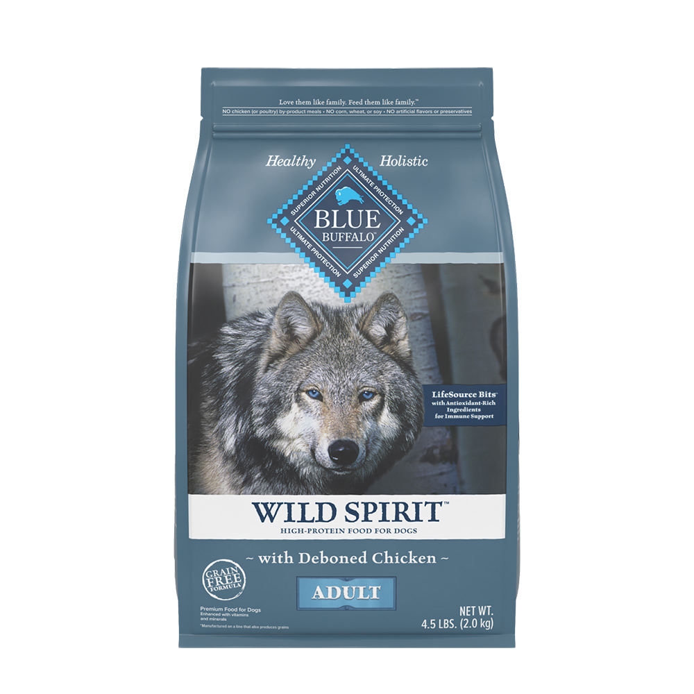 【Blue Buffalo藍摯】原野精靈 去骨雞肉無穀配方4.5磅 成犬飼料 狗乾糧(狗糧/狗飼料/犬糧), , large