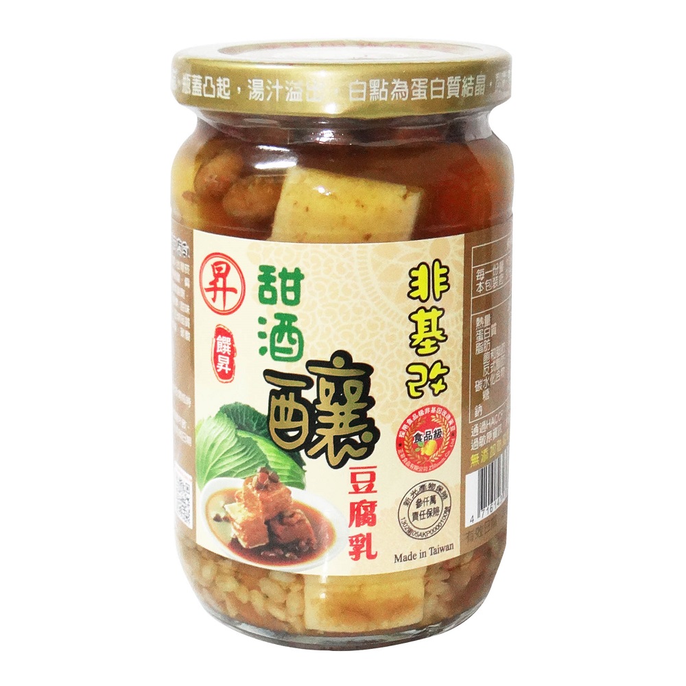 正昇-非基改甜酒釀豆腐乳370g, , large
