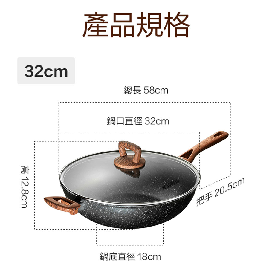 ASD American non-stick frying pan 32cm, , large