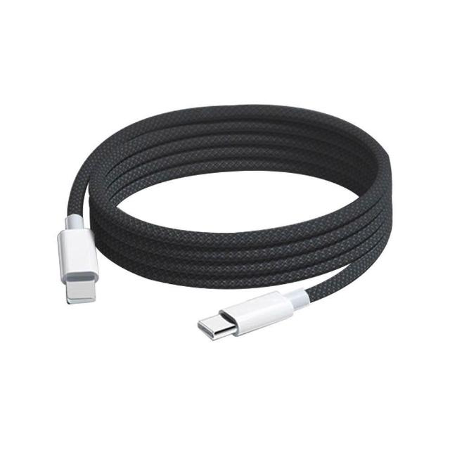 2入組 蘋果60W疾速快充 Type-C to Type-C深黑編織充電線1M, , large