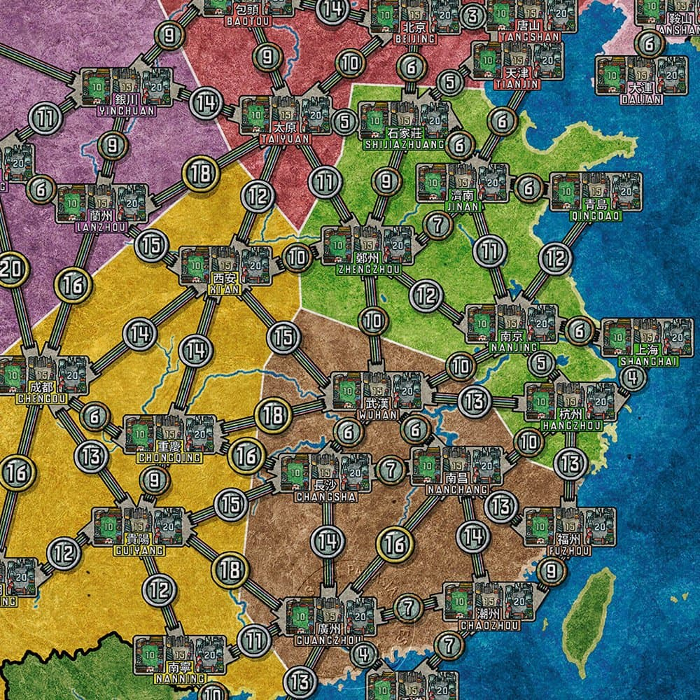 【新天鵝堡桌遊】電力公司擴充4：中國/韓國地圖, , large