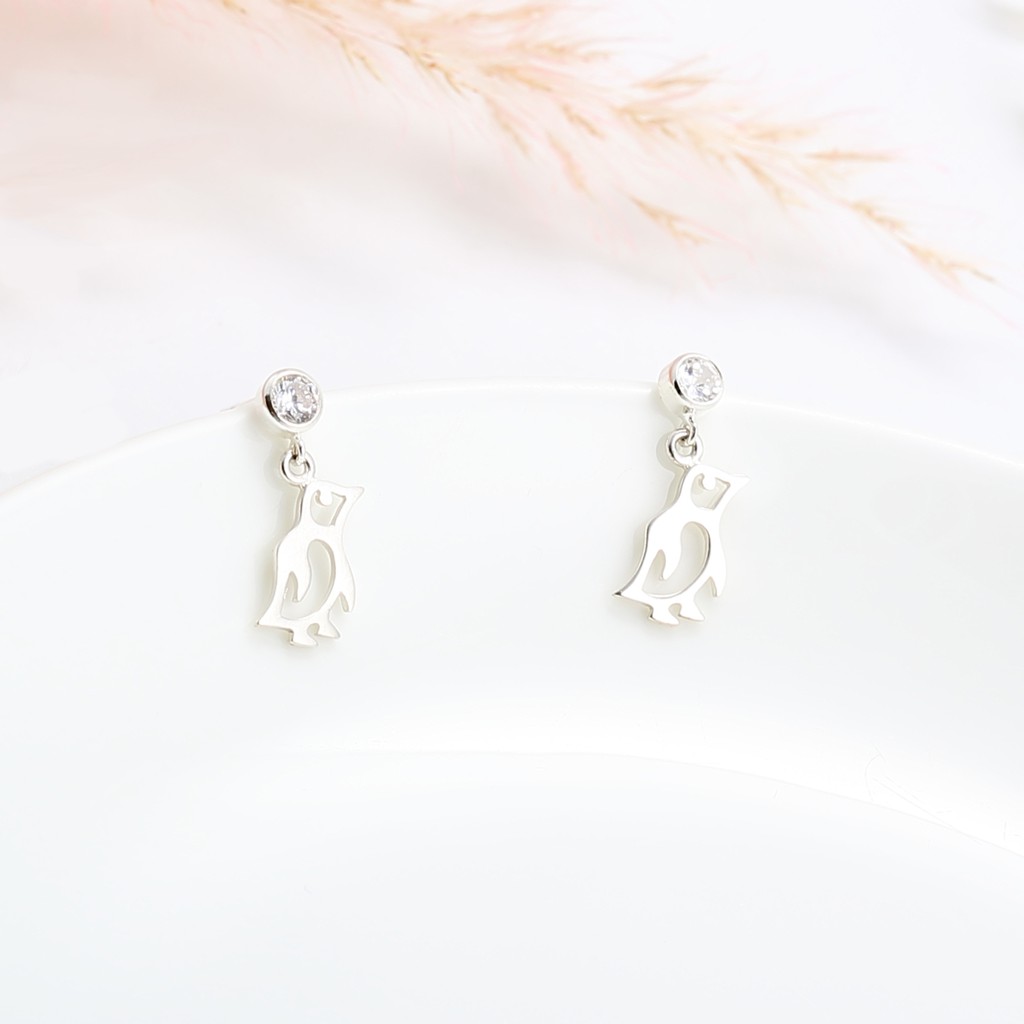 【Angel & Me】Lucky Baby Penguin s925 sterling silver earrings gift, , large
