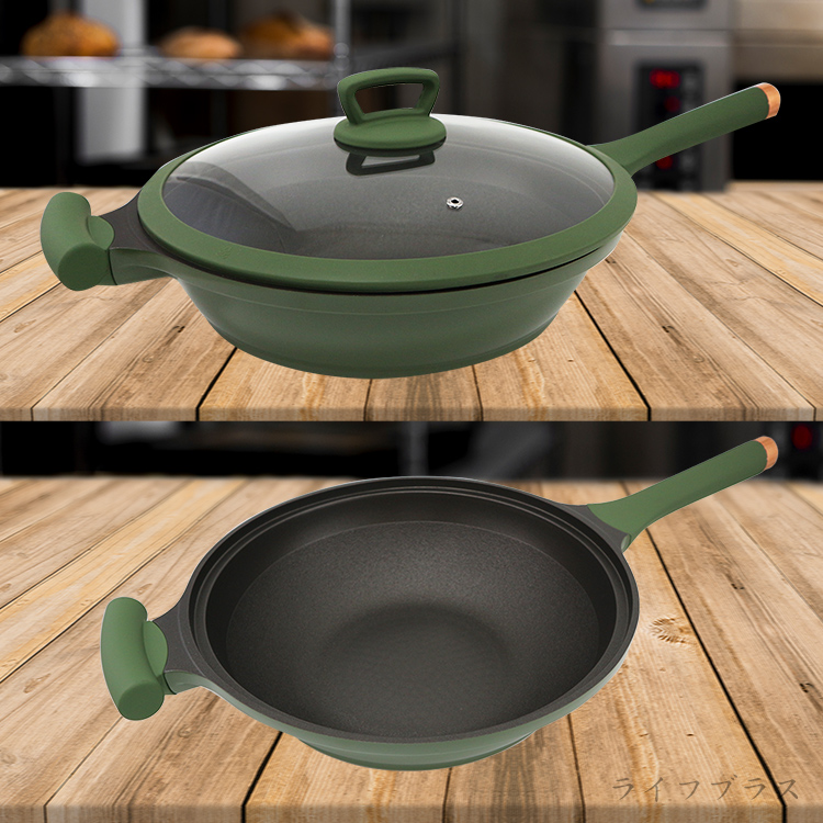 美國製Phantom Chef陶瓷強化不沾深形炒鍋-32cm-1支, , large