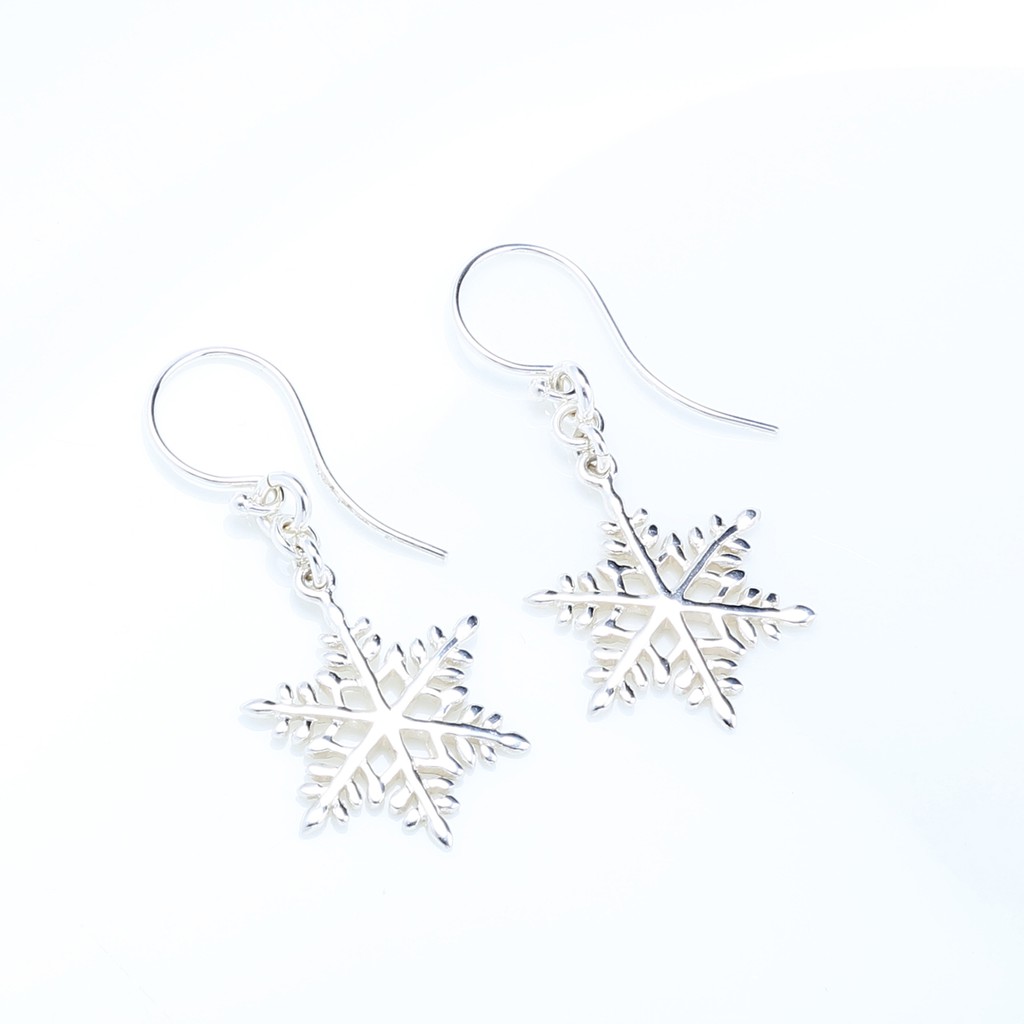 【Angel & Me】Xmas Snowflake snow s925 sterling silver earrings gift, , large