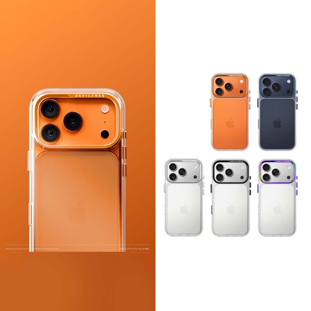 【山水之寶】DEVILCASE iPhone 17Pro/17Promax手機殼 惡魔防摔殼標準版 相機按鍵版 透明背板原廠公司貨, , large