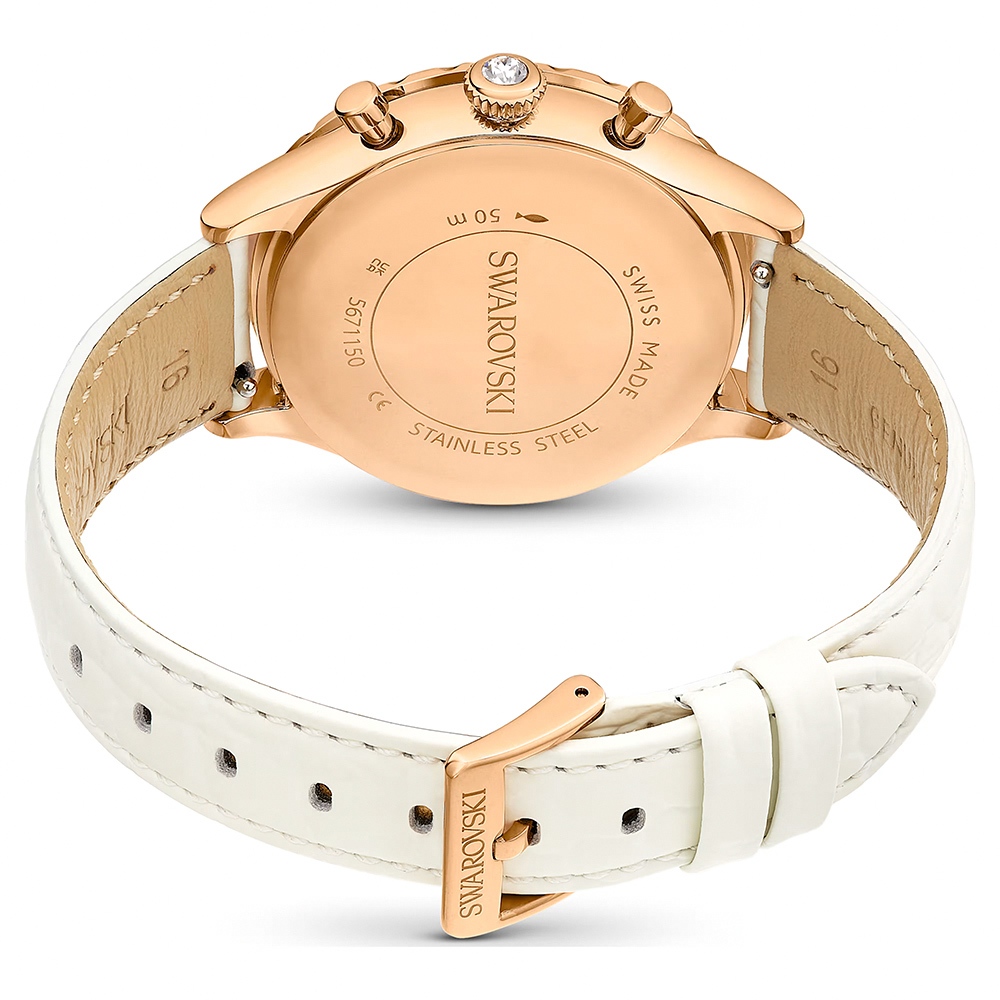 SWAROVSKI 施華洛世奇 Octea Chrono 520情人禮 水晶計時手錶 女錶-37mm 5671150, , large