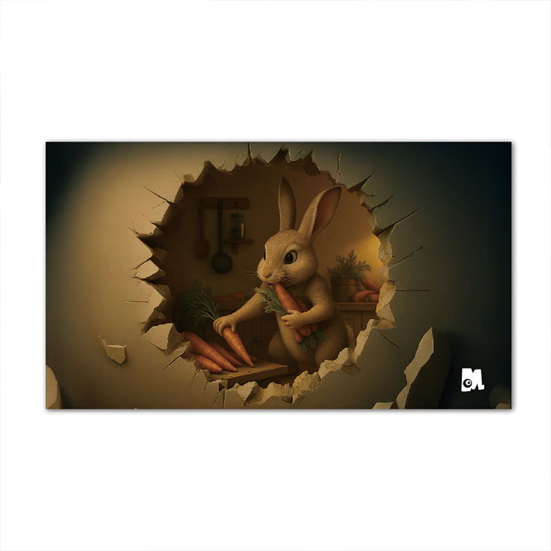 【怪獸】瑪思特 3D情境桌上墊 (60x34cm) -偷吃兔, , large