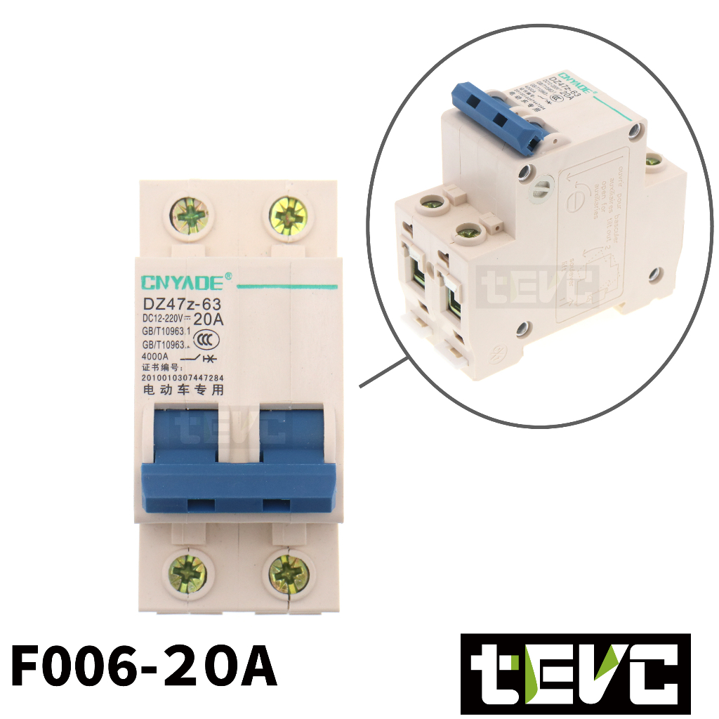 《tevc》F006  DC 無熔絲 2P 直流 空氣開關 40A, , large