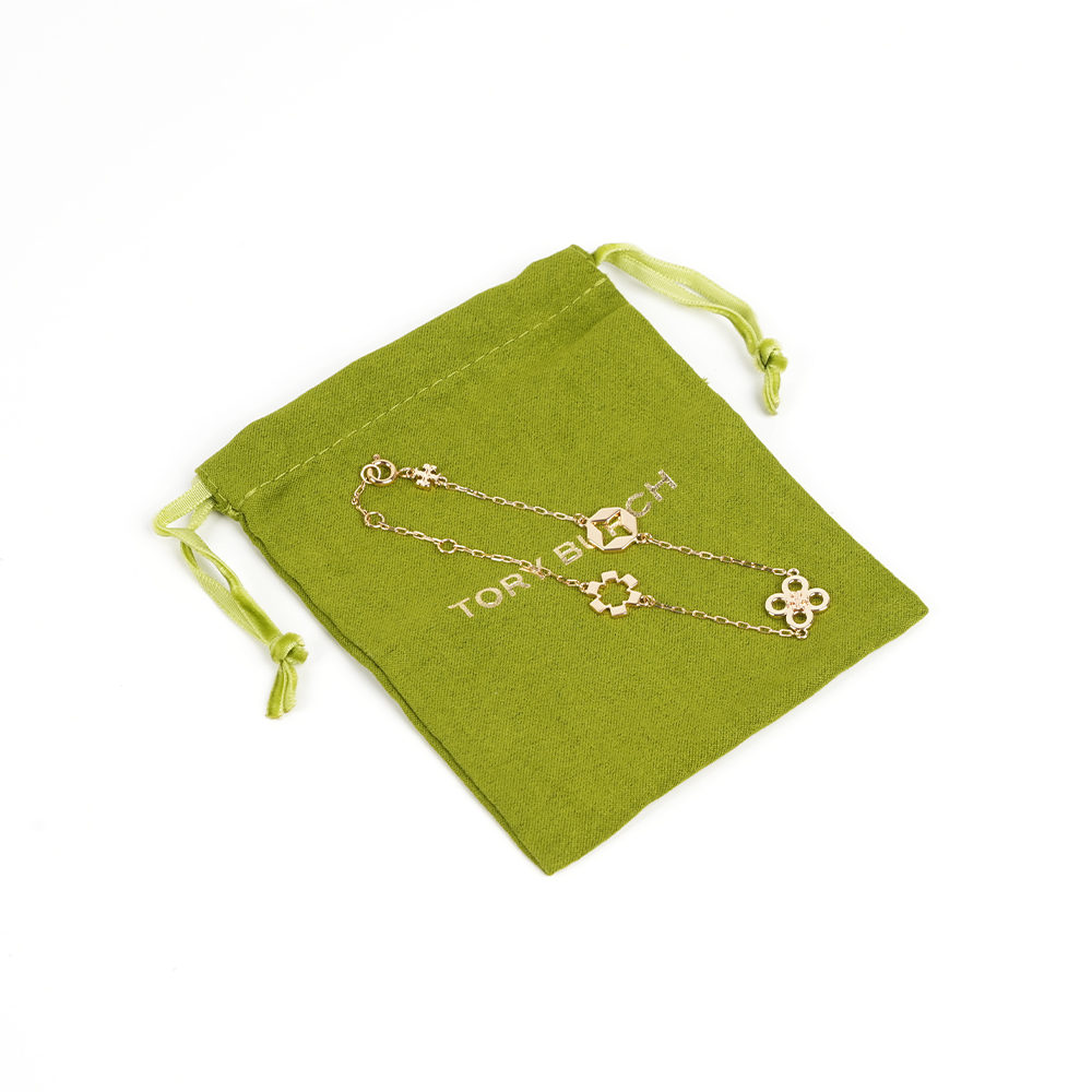 TORY BURCH Clover 鏤空幸運四葉草造型手鍊(金色), , large