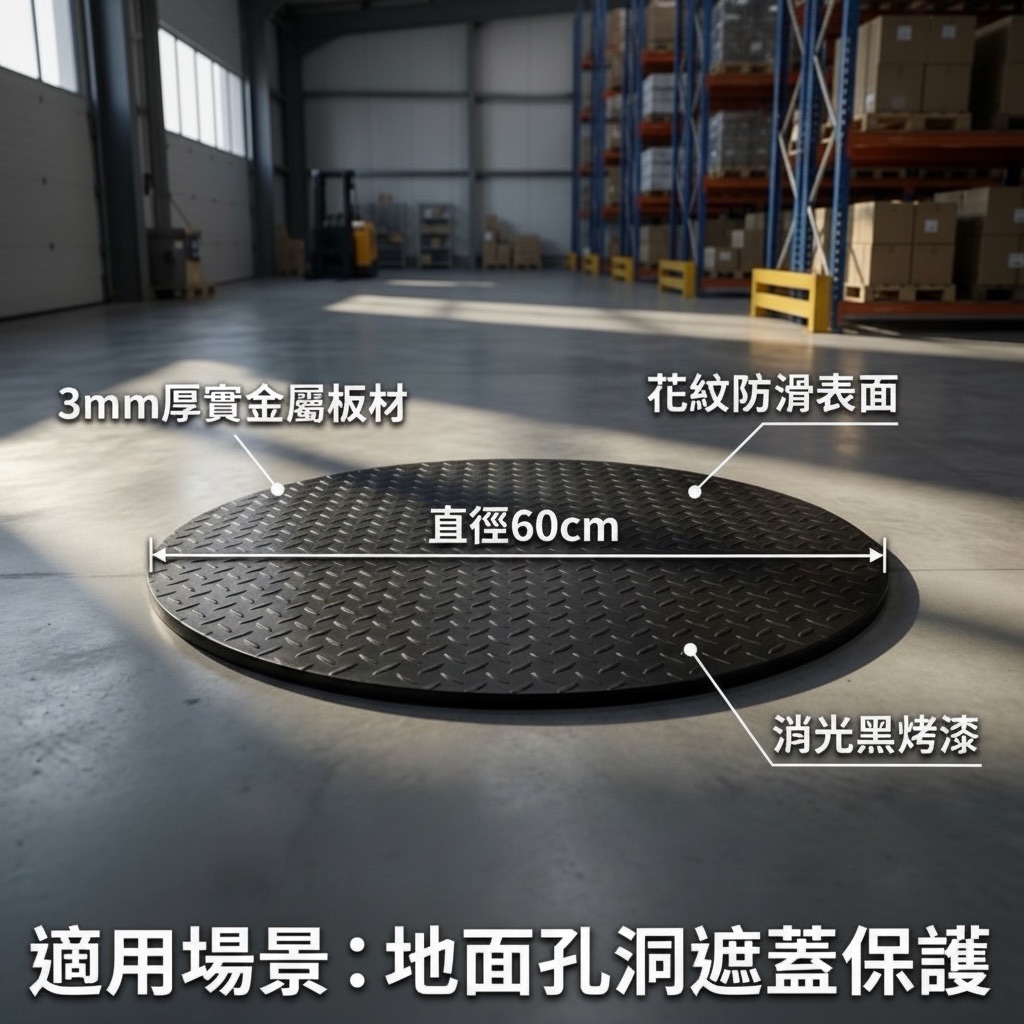【 SHAONIANNA.TW 】3mm厚金屬花紋板圓形防滑蓋｜高承重耐壓｜戶外地面井蓋／防滑圓蓋／工業用蓋板地面孔蓋｜排水孔蓋｜設備孔蓋｜, , large