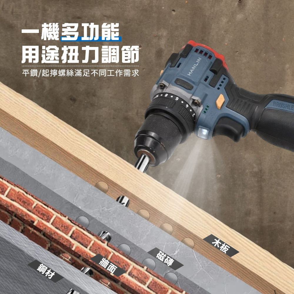 [HANLIN]-DG18S 強扭力100N 迷你小鋼砲 棘輪萬用頭 電動螺絲起子 設定檔位 設定轉速 18V鋰電鑽 無線電鑽 起子機, , large