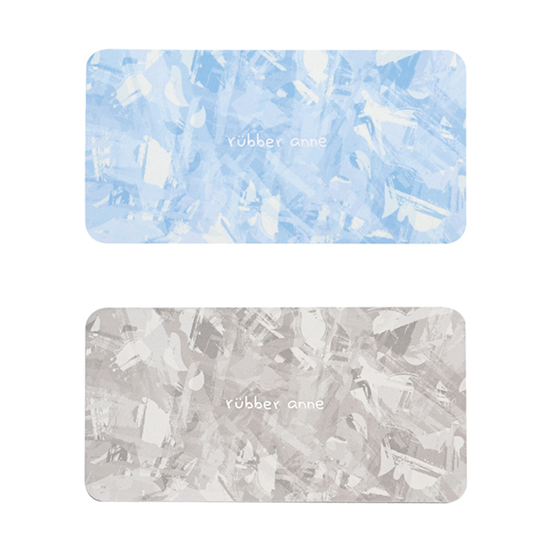 【Monster】 Soft Diatomaceous Earth Absorbent Soap Dish Mat &ndash; Misty Sakura Tales (19x10cm) &ndash; Glacier Blue, , large