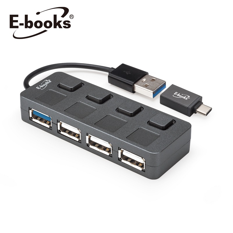 E-books H16 Independent Switch 4Port Hub, , large